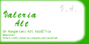 valeria alt business card